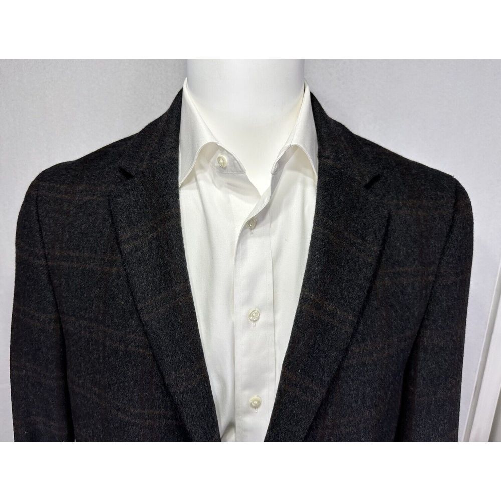 Hart Schaffner Marx Luxurious Wool Blend Over Coat 40L Windowpane‎ - Picture 4 of 14